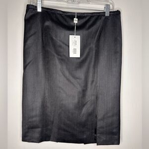 Armani Collezioni Charcoal Gray Seam detail Skirt NWT